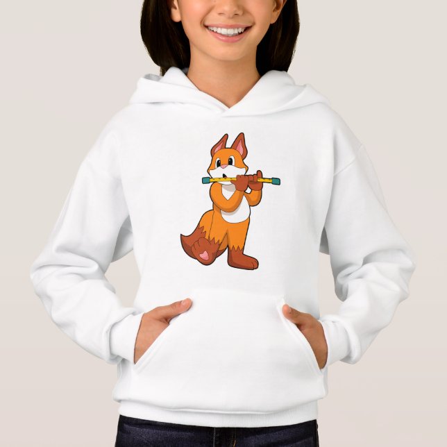 Fox bei Musik mit Flute.PNG Hoodie (Vorderseite)