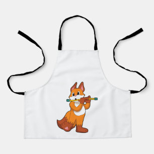 Fox bei Musik mit Flute.PNG Schürze