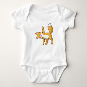 Fox bei Yoga Stretching Baby Strampler