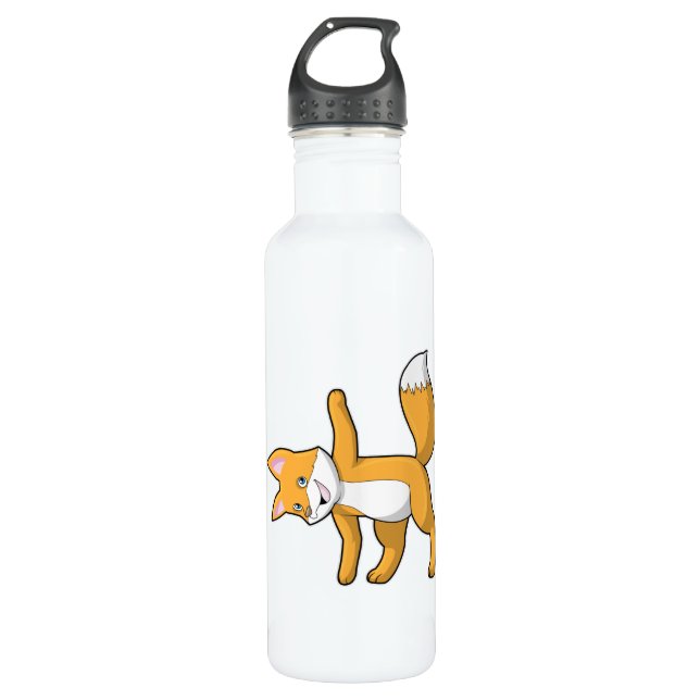 Fox bei Yoga Stretching Edelstahlflasche (Vorderseite)