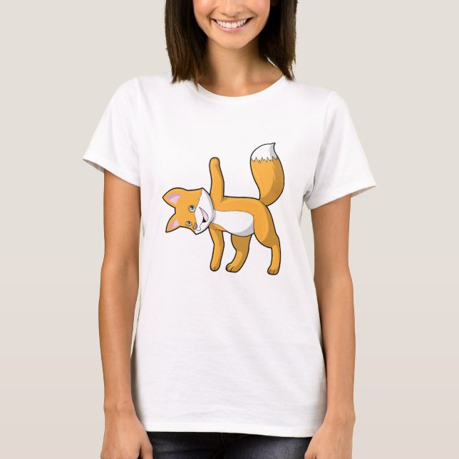 Fox bei Yoga Stretching T-Shirt (Vorderseite)