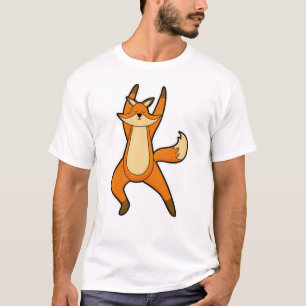 Fox bei Yoga-Stretching-Übung T-Shirt