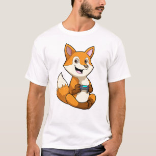 Fox beim Spielen mit Controller T-Shirt