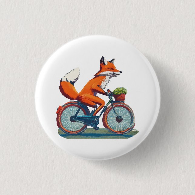 Fox Bicycle Button (Vorderseite)