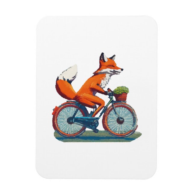 Fox Bicycle Magnet (Vertikal)
