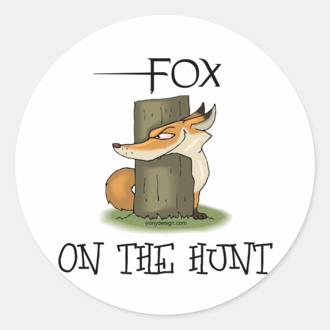 Fox-Bild Runder Aufkleber (Vorderseite)