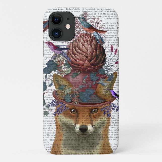 Fox Birdkeeper mit Artichoke Case-Mate iPhone Hülle (Rückseite)