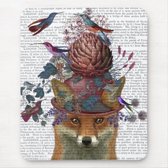 Fox Birdkeeper mit Artichoke Mousepad (Vorne)