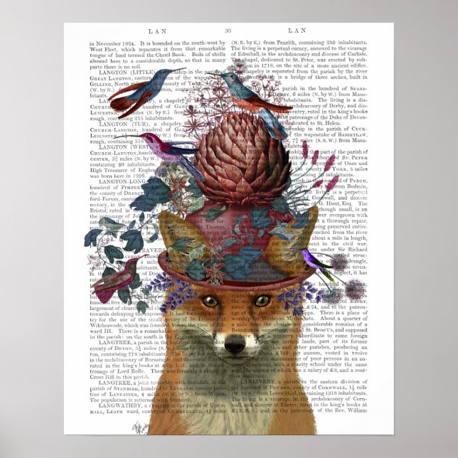 Fox Birdkeeper mit Artichoke Poster (Vorne)