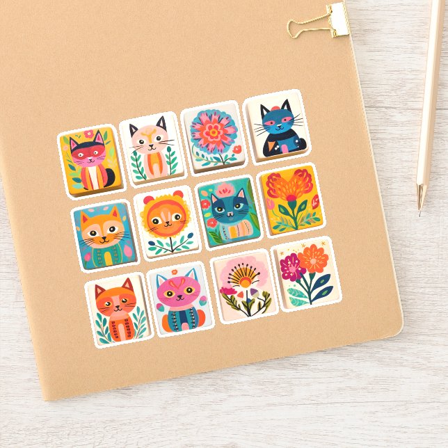 Fox-Blume Aufkleber (Notizbuch)