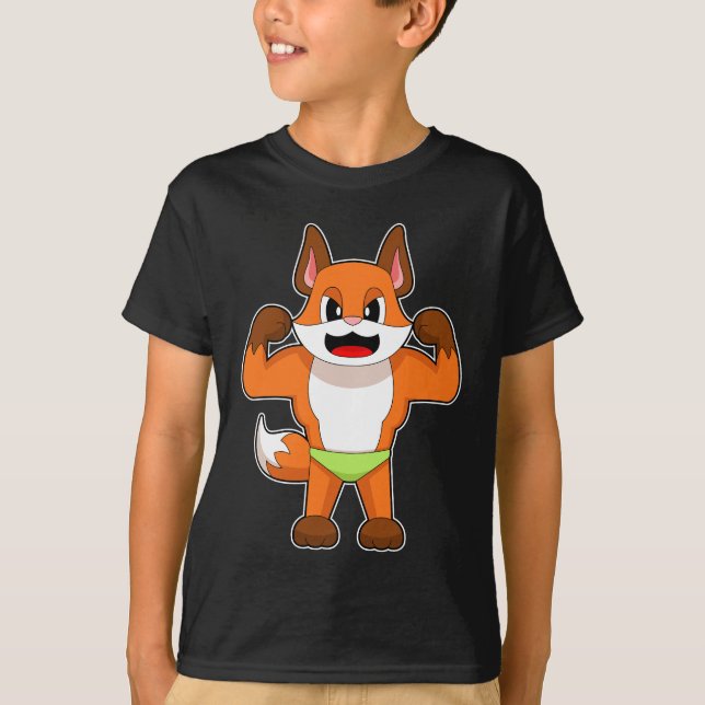 Fox Bodybuilder-Bodybuilding T-Shirt (Vorderseite)
