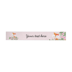 fox boho floral, envelopper autour des Étiquettes