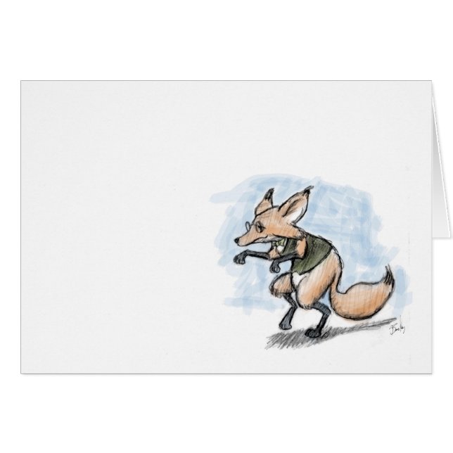 Fox Bow Krawatte Typ Card (Vorderseite (Horizontal))
