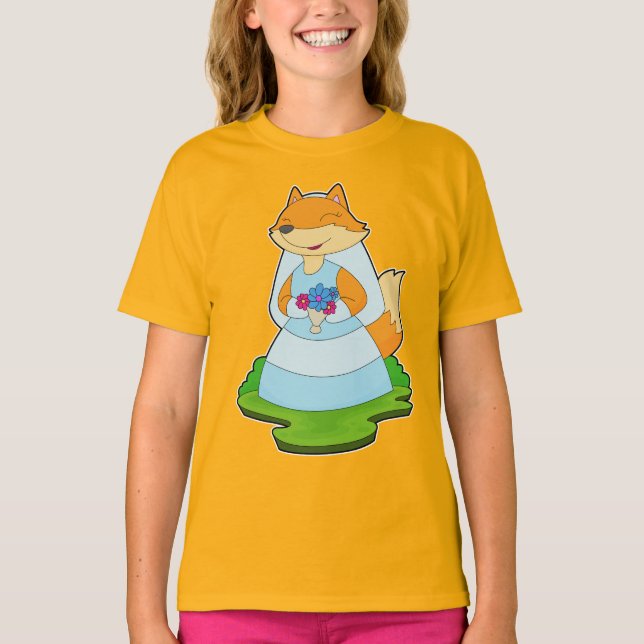 Fox Bride Veil Wedding T-Shirt (Vorderseite)