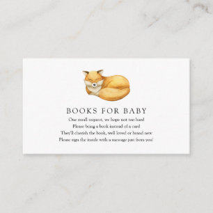 Fox-Bücher für Babybettkarte Begleitkarte