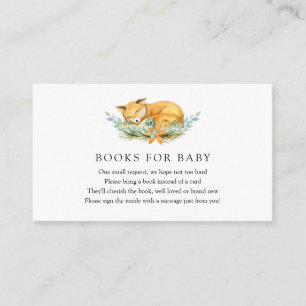 Fox-Bücher für Babybettkarte Begleitkarte