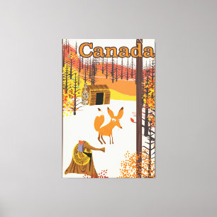 Fox Canada Vintage Reiseplakate Leinwanddruck