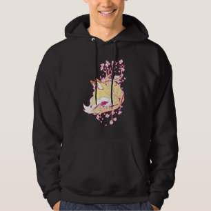 Fox Cherry Blossom Blume Japanisch Hoodie