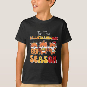 Fox Christmas Halloween Das Hallothanksmas Se T-Shirt