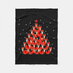 Fox Christmas Tree Fox Xmas Tree Women & amp; Boys Fleecedecke