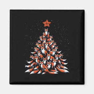 Fox Christmas Tree Fox Xmas Tree Women & amp; Boys Magnet