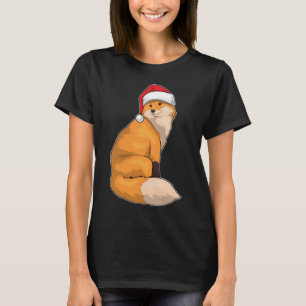 Fox Christmas Weihnachtsmannmütze T-Shirt