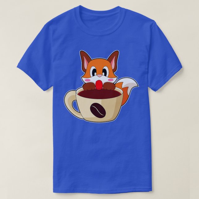 Fox Coffee Cup T-Shirt (Design vorne)