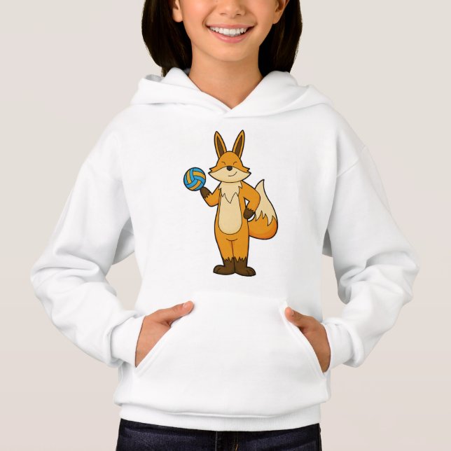 Fox comme joueur de volleyball avec volleyball (Devant)