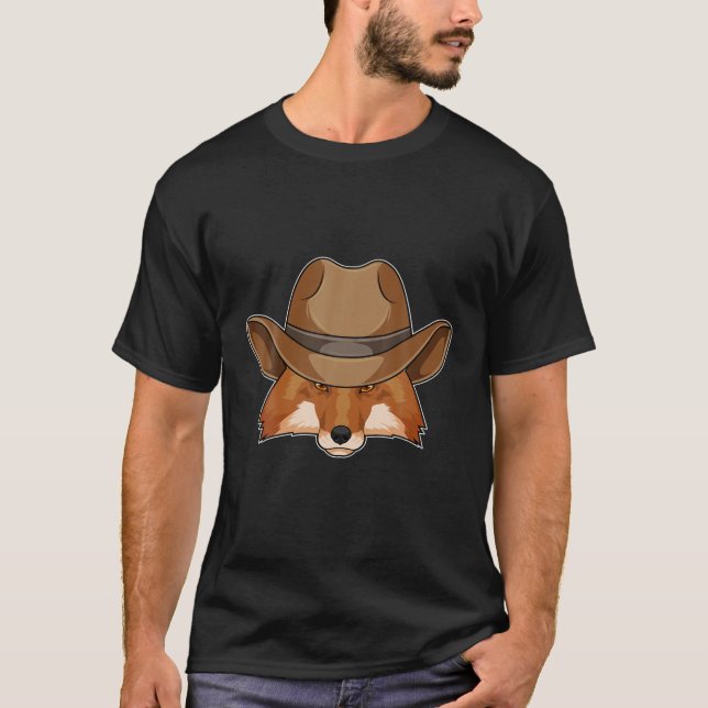 Fox Cowboy Hat T-Shirt (Vorderseite)