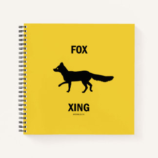 Fox Crossing Graph Paper Notebook Notizbuch