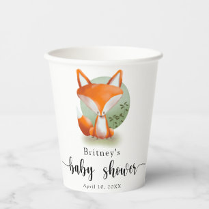 Fox cub - Babydusche Pappbecher