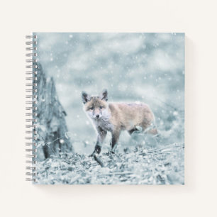 Fox Cub im Schnee Notizbuch