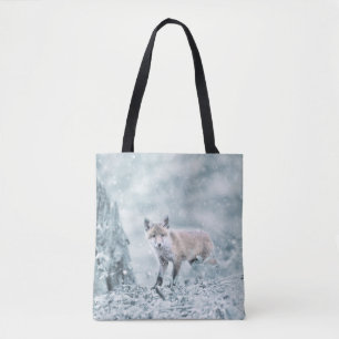 Fox Cub im Schnee Tasche