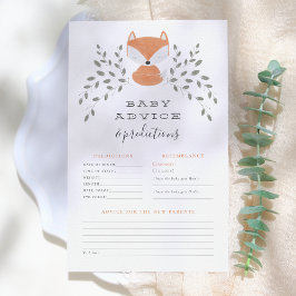 Fox Cub Rustic Woodland Baby Advice & Predictions