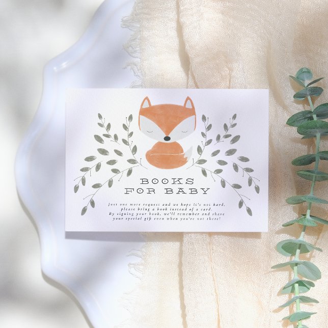 Fox Cub Rustic Woodland Babydusche Bücher für Baby Begleitkarte (Von Creator hochgeladen)