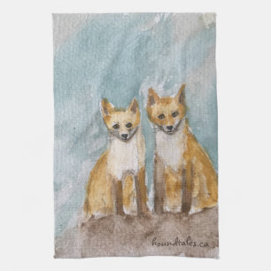 Fox Cubs auf einem Küchentuch