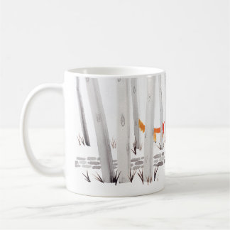 Fox dans la tasse en bois