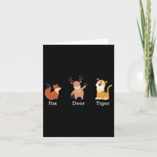 Fox Deer Tiger Animals Subtile Anti Trump 1 Karte