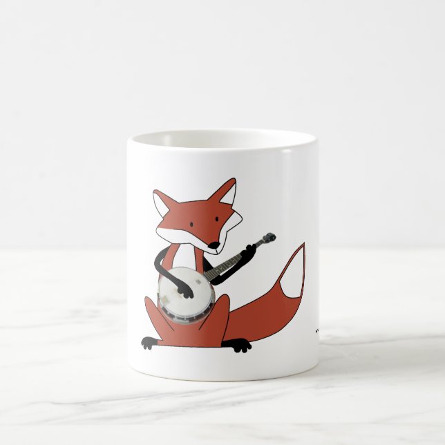 Fox, der das Banjo spielt Kaffeetasse (Mittel)