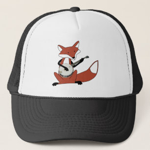 Fox, der das Banjo spielt Truckerkappe