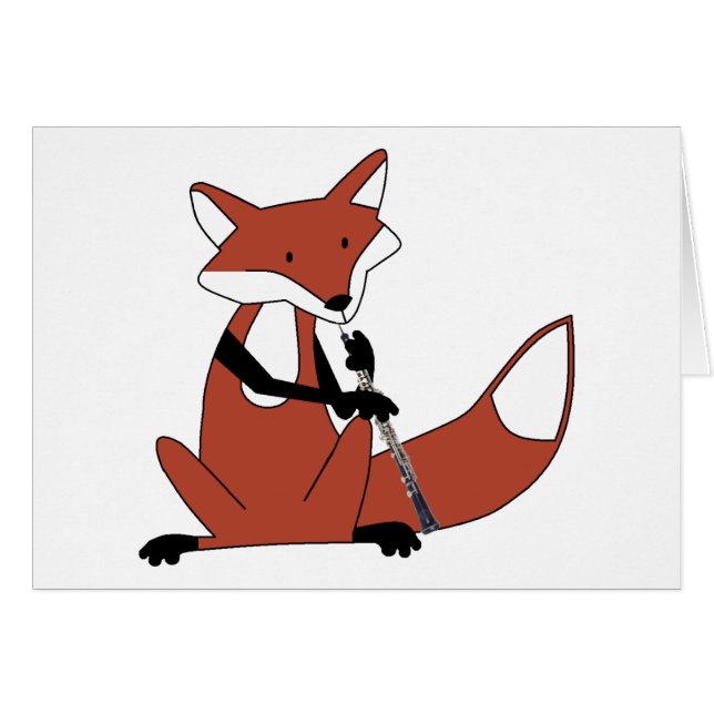 Fox, der das Oboe spielt (Vorderseite (Horizontal))