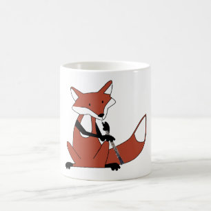 Fox, der das Oboe spielt Kaffeetasse