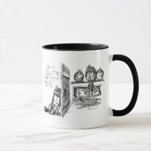 Fox, der Hühnern heimlich zuhört Tasse