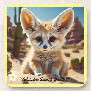 "Fox Desert Treasure" Getränkeuntersetzer