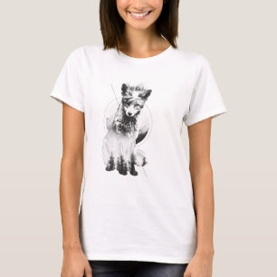 Fox Design Double Exposed T-Shirt