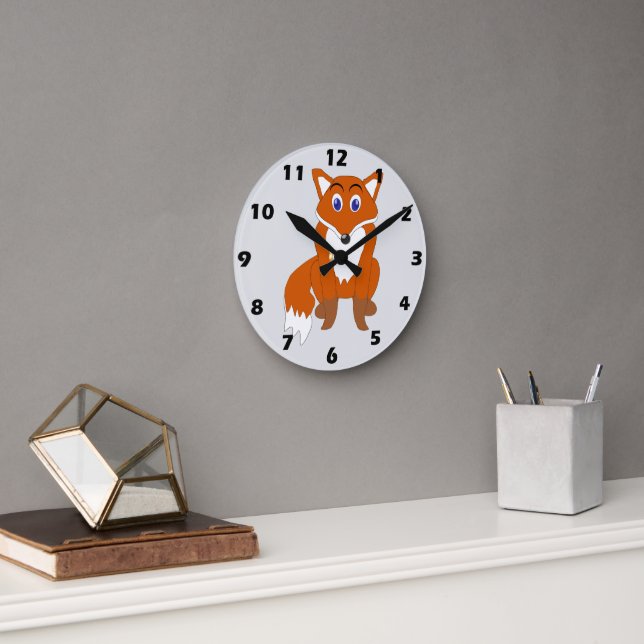Fox Design Runde Wanduhr (Büro)