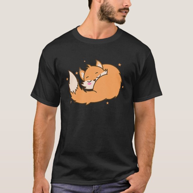 Fox dreaming Animal Nature Environment red Fox T-Shirt (Vorderseite)