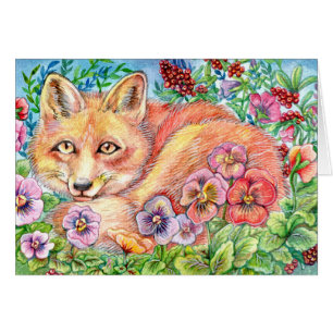 Fox et Pansies-b