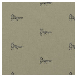 Fox fabric - earth colour stoff