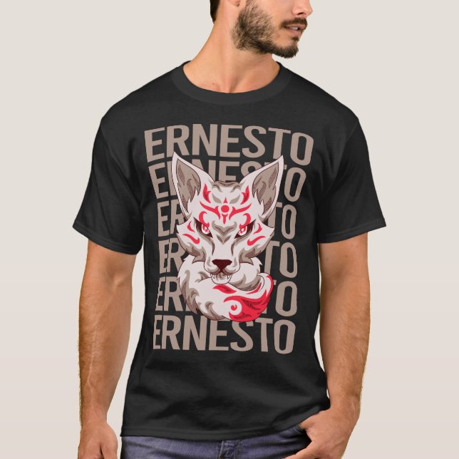Fox Face - Ernesto Name T-Shirt (Vorderseite)